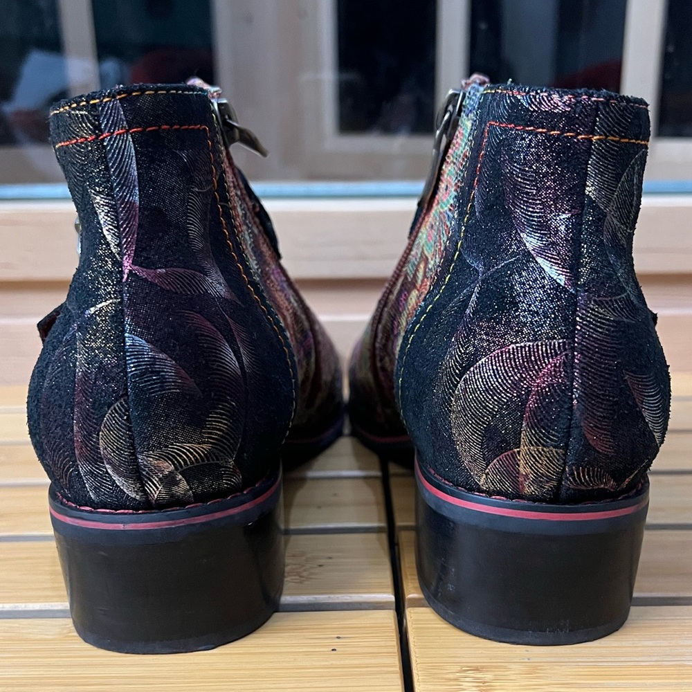 Spring Step L’ Artiste Multicolor Paisley women’s Boots size 40 - Picture 2 of 10
